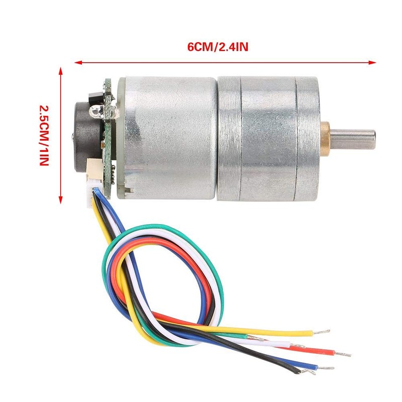 Motor de engranajes, codificador de 12V GM25-310 DC Motor de