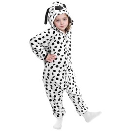 SERTAS Unisex Kids Hooded Animal Onesie,Dog/Tiger Onesie Costume Kids,Animal Onesie Plush Pajama Cartoon Jumpsuit,Tiger Dress Up Animal Costume for World Book Day Fancy Dress Costume