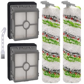 Replacement Parts for Bissell 3277 3011: Crosswave X7-Pet-Pro 3276A 3279 3055, 2 Roller Brushes, 2 HEPA Filters
