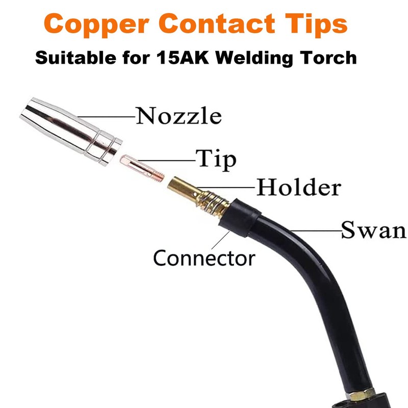 FORTON Mig Welder Tips 30-Pack Welding Tips .030" Contact Tip