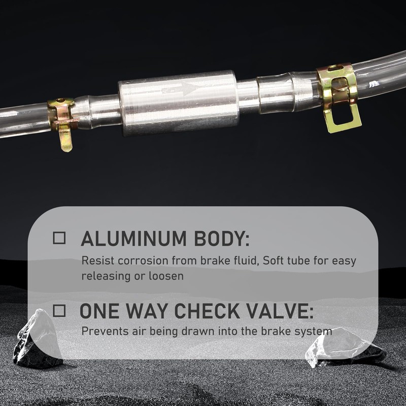LUODAKA Brake Bleeder Hose, One Way Check Valve Tube Bleeding