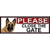 SHAWPRINT German Shepherd PLEASE CLOSE THE GATE METAL GATE SIGN