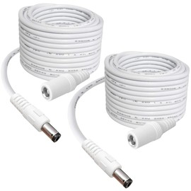 SIOCEN 2-Pack 10FT DC Power Extension Cable,5.5mm x 2.1mm Extension Cord,12v Extension Cord for Security Camera CCTV IP,Router,LED Strip,5V 9V 24V 12 Volt Male to Female Plug Supply Adapter Power Cord