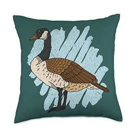 Canadian Goose, Bird Watcher, Birder, Animal Lover Vegan Throw Pillow