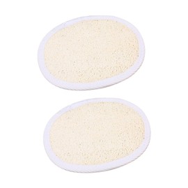 Gogogmee 2Pcs Natural Loofah Sponge Pads with Rope for Exfoliating Body Scrubbers for Shower Bath Gentle Skin Cleanser Exfoliating Pads for Home Use