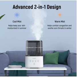 FABULETTA Bedroom Large Room Ultrasonic Warm Cool Mist Air Humidifier w/ Aromatherapy 4.5L