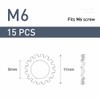 FOMGIIN Pack of 15 M6 Tooth Washer Lock Washers, 304