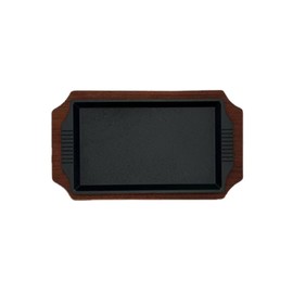 SZTNKSKJ Steak plate sizzle platter bakeware cast iron square pan cast iron skillets platter pan for roti (rectangle 19cm*12cm)