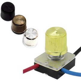 ZE-116C Rotary Lamp Switch Replacement Repair Kit with 4 Removable Plastic Knobs 3 Wire 3 Way 2-Circuit 3A 250VAC 6A 125VAC for Table Lamps, Floor Torchiere Lamps and Canopy Lights