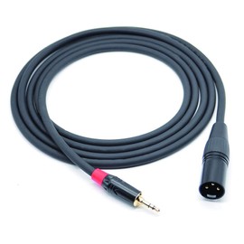 LFHUKEJI 3.5mm 1/8 inch to XLR Male Microphone Unbalanced Cable,TRS to 3-pin Stereo Jack Balanced Microphone Cable 3.2FT