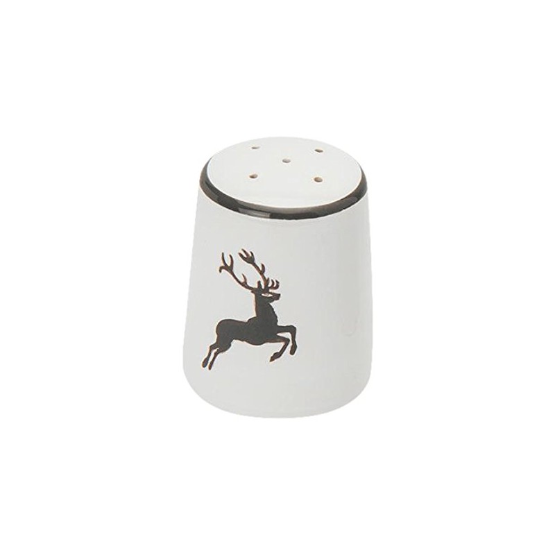GMUNDNER KERAMIK Salt Shaker Smooth Diameter 4.8 cm Grey Deer
