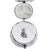 A15 Cat Design English Pewter On A Mirrored 3 Section
