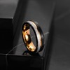 King Will 6mm Mens Wedding Band Black Plated Tungsten Ring
