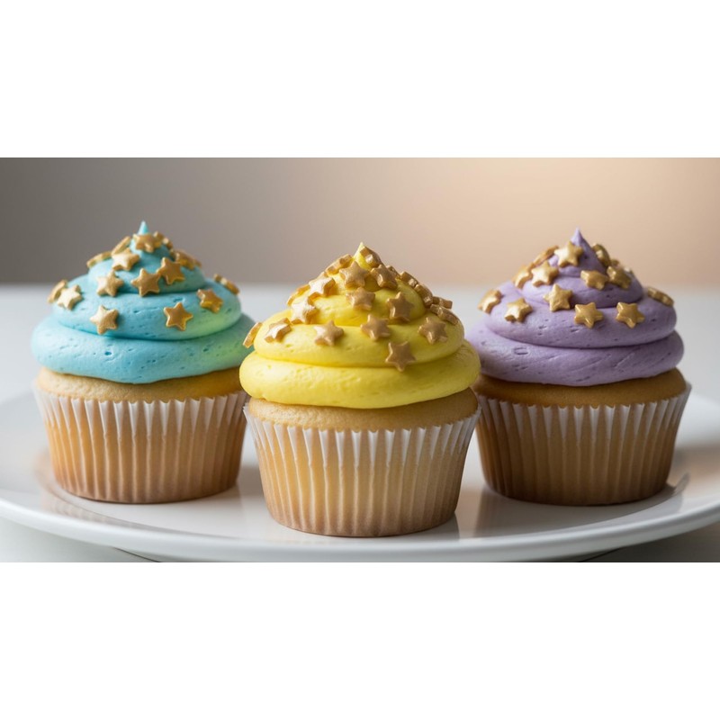 NCS Star Edible Sprinkles – Metallic Gold 7mm Cupcake, Cake