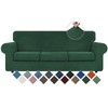 WEERRW 4 Pieces Velvet High Stretch Couch Covers for 3