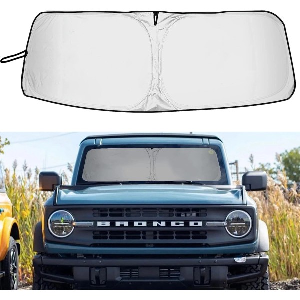Unbranded For 2021-2024 Ford Bronco Front Windshield Sun Shade Foldable