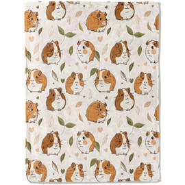 Guinea Pig Blanket Plush Flannel Throw Blanket - Ultra Soft & Warm, Comfy & Lightweight - Perfect for Couch, Travel, Bedroom, Bed, Living Room - Cozy, Fuzzy Gift 50in×60in