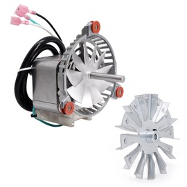 Adviace 3-21-08639 Combustion Blower Exhaust Fan Motor for Harman P38, P43, P61, P61A, P68, Accentra 52i, Advance Pellet Stove, with 5" Double Paddle Exhaust Fan Blade Impeller.