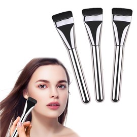 3 x Ultra Thin Foundation Brush, Foundation Cosmetic Brush, Flat Head Ultra Thin Cosmetic Brush for Cream, Powder or Liquid Foundations