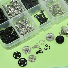 100 pares de 3 estilos de ganchos para falda y ojos, cierres de gancho de costura, broches de presión, gancho de fijación para ropa, gancho de costura y cierre de ojo o falda, brasier de vestir, costura, manualidades