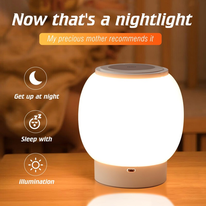 Baby Night Light, Nursery Night Lamp for Breastfeeding, Touch Night