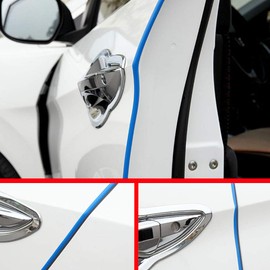 ESUPPORT 16ft 5M U Shape Car Door Moulding Rubber Scratch Protector Strip Edge Guard Trim Seal Blue