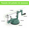 Pelador de Manzana, Máquina Rebanador de Patatas Manual Multifunción Verde