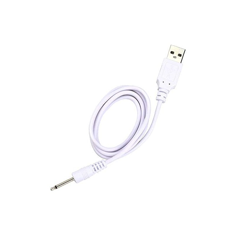 Accessonico Replacement-Charging-Charger-Rechargeable-Massagers, DC Cable USB Cord - 2.5mm (2 Pack)