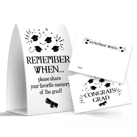 Graduation Share a Memory Cards - Pack of 1 Sign And 50 Memory Cards, Graduation Party Supplies 2023, Graduation Decorations, Graduation Party, Graduation Party Favors (06)
