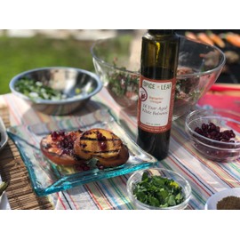 Premium 18 Year Aged Modena WHITE Balsamic Vinegar by SPICE + LEAF - Traditional Small Barrel Aged Aceto Balsamico di Modena | All Natural | 8.5 fl. oz.