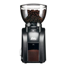 Solis Scala Zero Static Coffee & Espresso Grinder, Black/Black