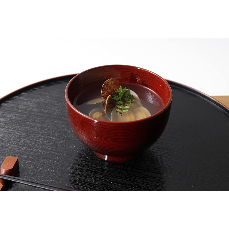Osaka Choseido Dishwasher Safe Wooden Soup Bowl Yamanaka Lacquer Diameter
