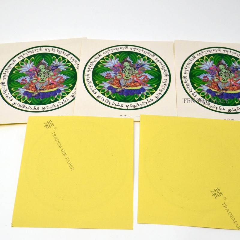 fengshuisale Fengshui Green Tara Window Amulet Sticker W Free Red