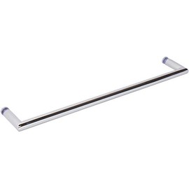 Rockwell Security 18" Mitered Corner Single Side Towel Bar in Chrome Finish for Glass Shower Doors