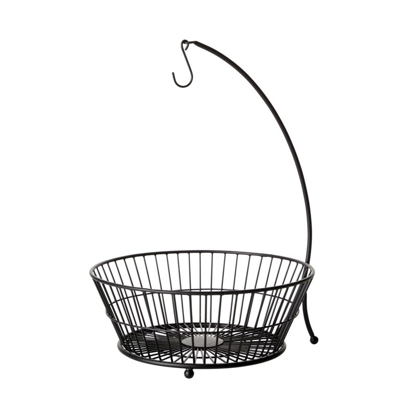 Mikasa Gourmet Basics Tully 2-Tier Iron Storage Basket with Banana