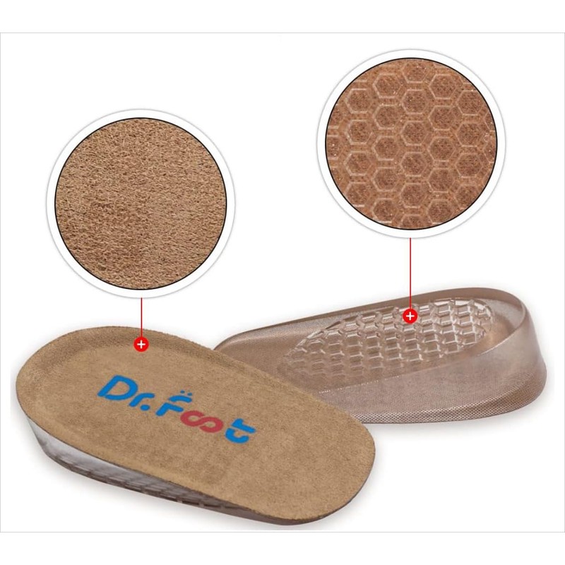 Dr. Foot's Height Increase Insoles, Heel Cushion Inserts, Heel Lift