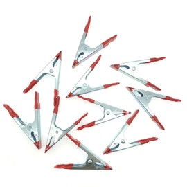 JZK 10 x Metal Spring Clamps 4" Rubber Coated Strong Clips for Home, Camping, Photography or Workshop