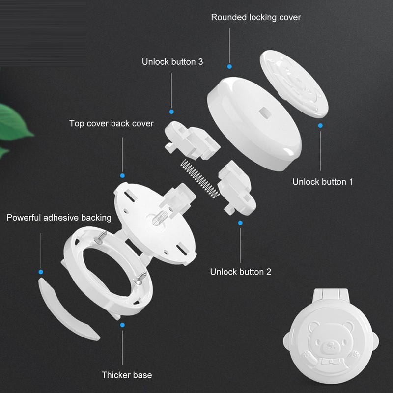 10PCS Children Button Security Lock Baby Toddler Button Safety Lock