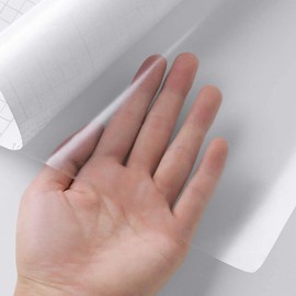 Clear Contact Paper Roll Self-Adhesive Wall Protector 15.7in X 9.84ft - Used as a Transfer Paper for Vinyl, Book Cover, Whiteboard, Shelf Drawer Liner, Wallpaper, Cat Dog Scratch Protector Shackcom