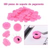 200 Microbrush+100 Parches Hidrogel+100 Cepillos+100 Anillo Rosa D 5 Mm