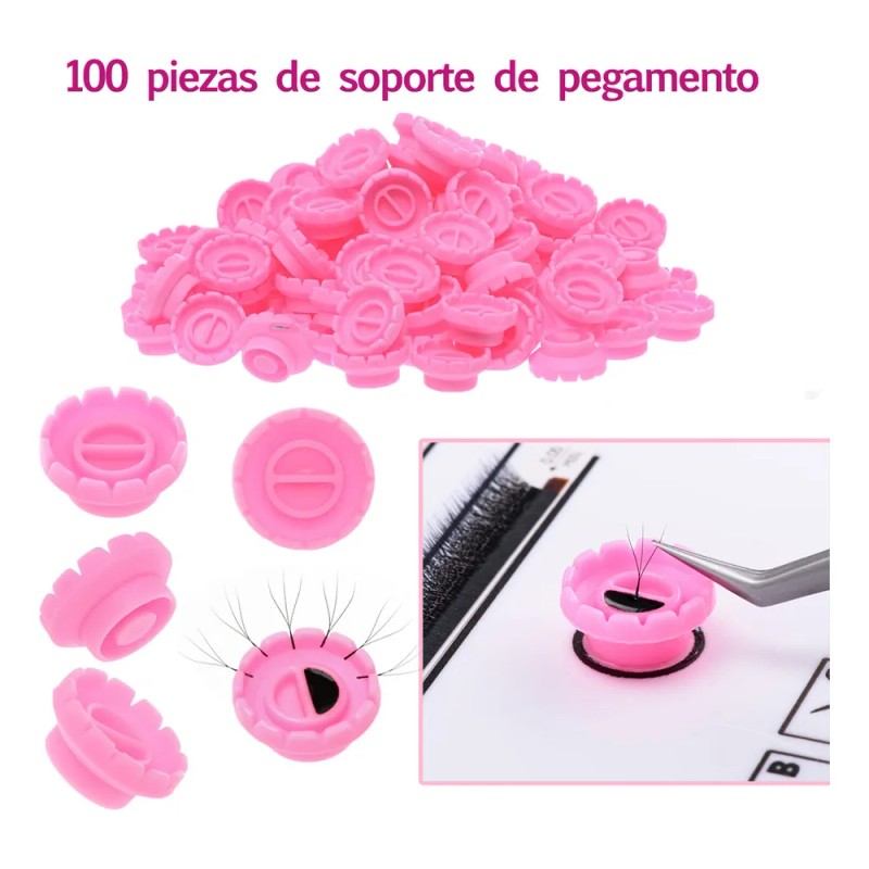 200 Microbrush+100 Parches Hidrogel+100 Cepillos+100 Anillo Rosa D 5 Mm