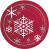 Unique Party 44494 - 18cm Sparkle Tree Christmas Party Plates,