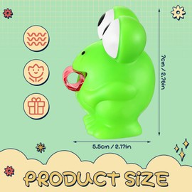 RoundFunny 6 Pcs Stress Frog Toys Tongue Sticking Out Novelty Relief Squeeze Toys Stress Screaming Party Decor Passover Frog Stress Ball for Adults Passover Gifts Stress Decompression Relief