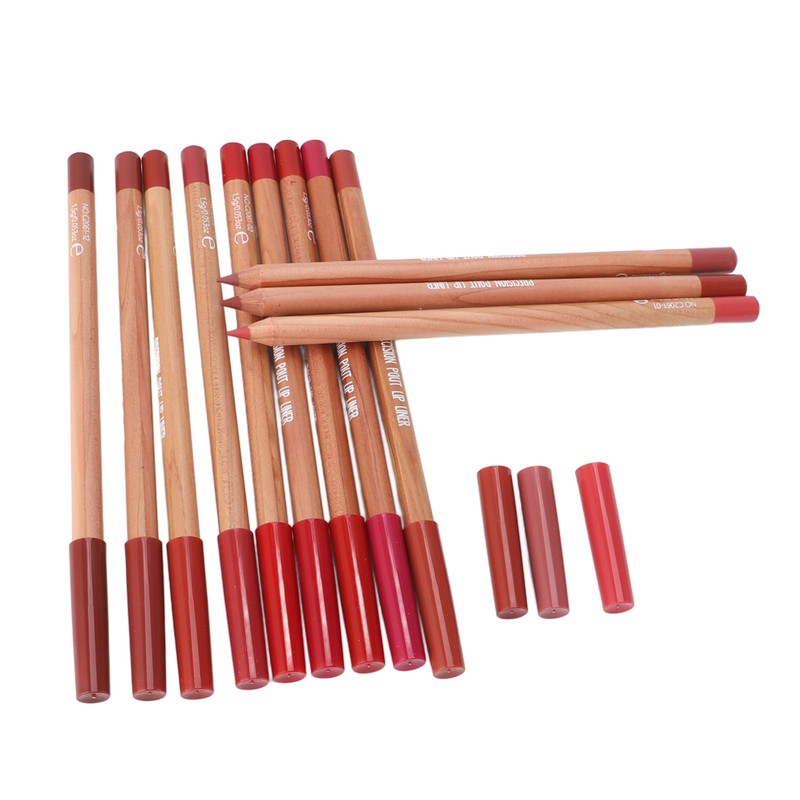 12 Colors Lip Liner Matte Lipstick Lipliner Waterproof Sweat Resistant