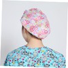 Baluue 3pcs Printed Adjustable Cotton Nurse Hat Stylish Operating Room