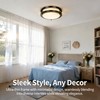 Drosbey 48W Dimmable LED Ceiling Light Fixture, 13.2in Flush Mount