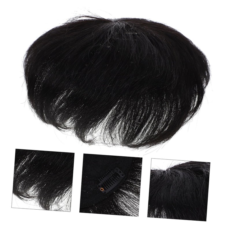 FOMIYES 2pcs Male Wig Bald Patch Overhead Replacement Men Wig