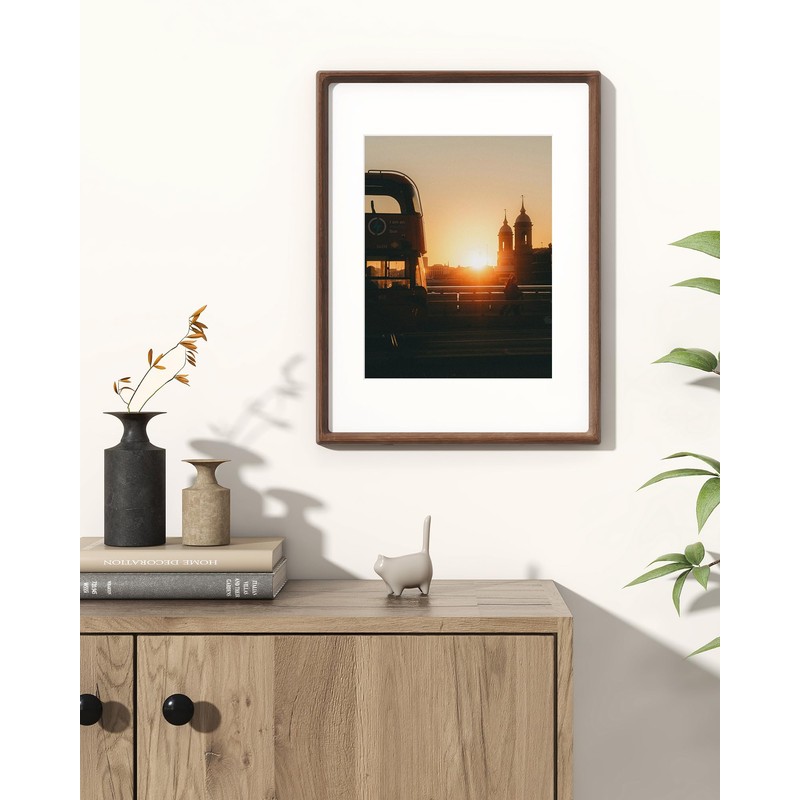 RICHFOCUS 12x16 Picture Frame USA-Sourced Natural Walnut Solid Wood Photo