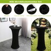 Funvalley Surperfect 2 PCS Spandex Cocktail Table Cover,Tablecloth Fitted Stretch