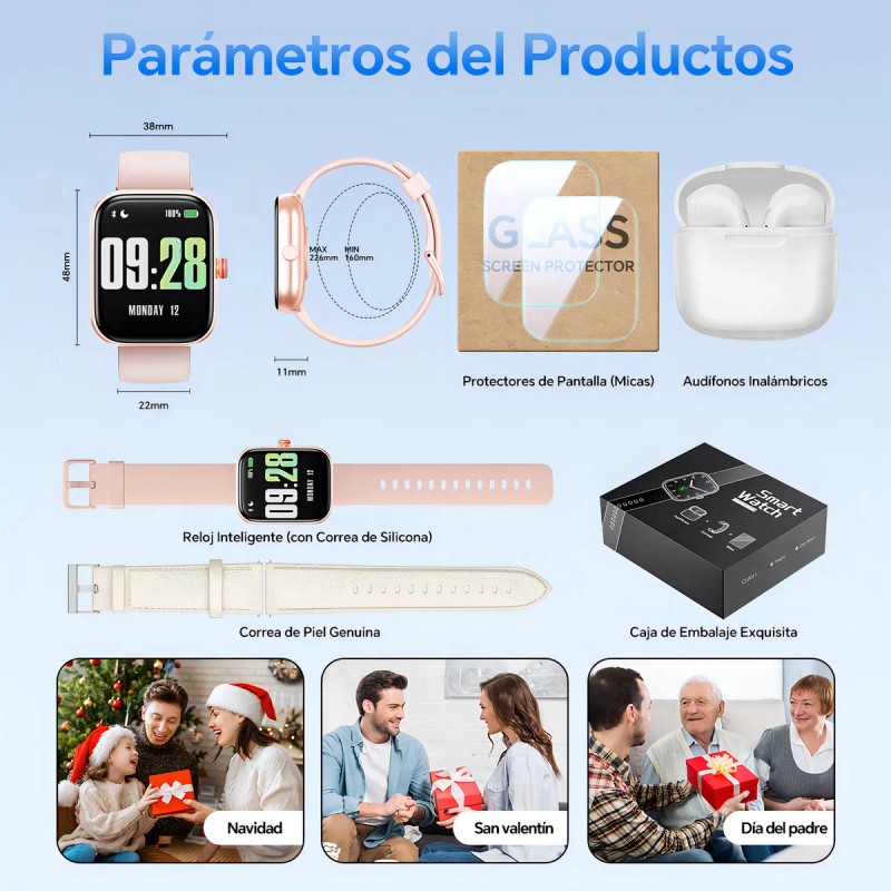 Smartwatch Hotu W20 Rosa IP68 Bluetooth Llamadas Notificaciones Modos Deportivos